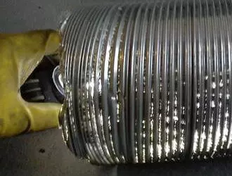przegląd pieca Termet - aluminiowa rura odprowadzająca spaliny to poważne uchybienie
