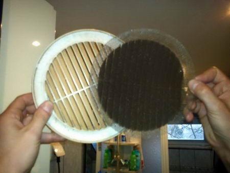 zanieczyszczony filtr wentylacji wywiewnej